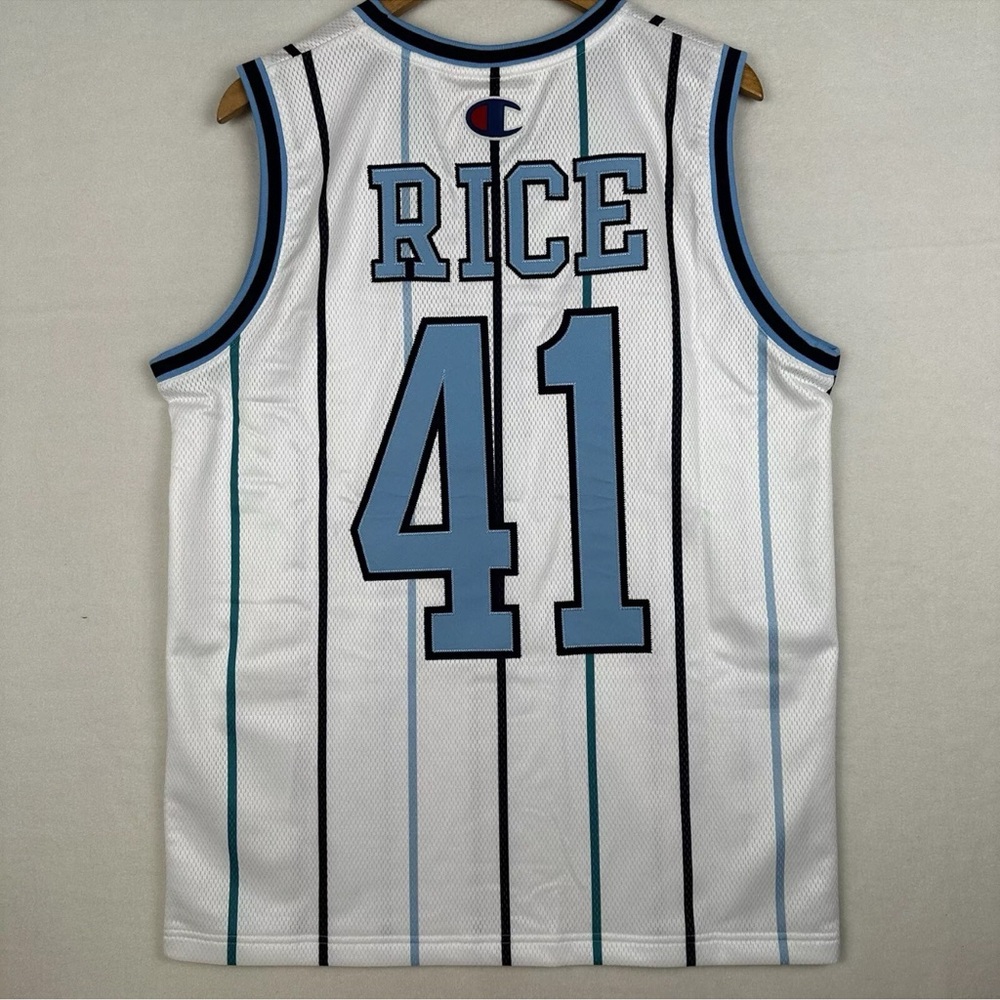 NWT Champion Men’s S, M, L Glen Rice 41 Jersey Blue Jay Mesh Top Retro Rare NBA